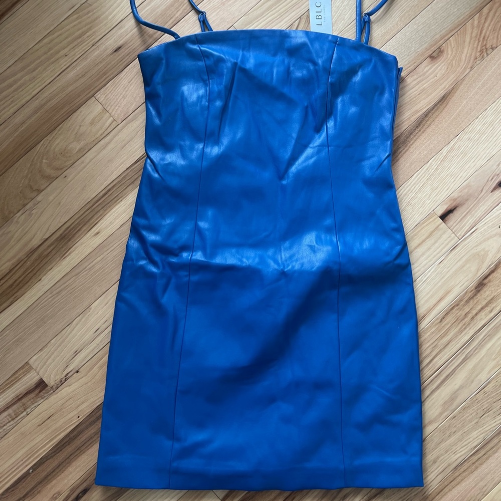 NWT LBLC the Label Strapless Blue Dress